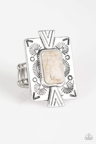 So Smithsonian - White - Paparazzi Ring