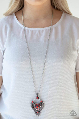 Solar Energy - Red - Paparazzi Necklace