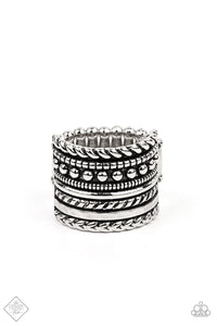 Stacked Odds - Silver - Paparazzi ring