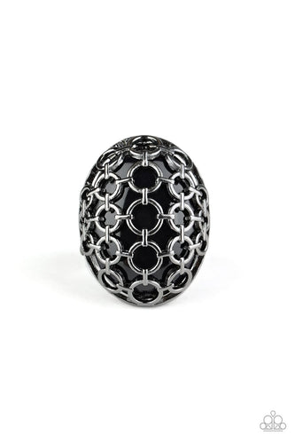 Stellar Scope - Black - Paparazzi Ring