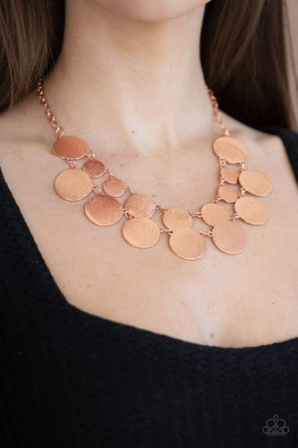 Stop and Reflect - Copper - Paparazzi Necklace