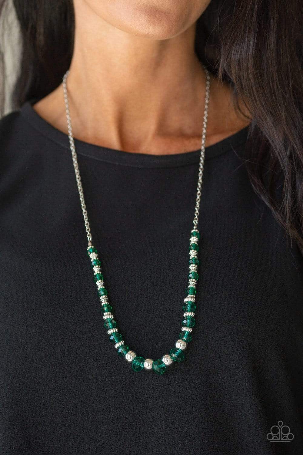 Stratosphere Sparkle - Green Necklace