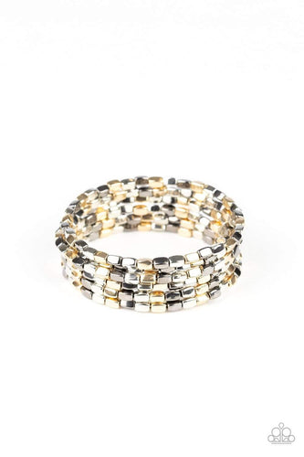Stunningly Stacked - Multi - Paparazzi Bracelet