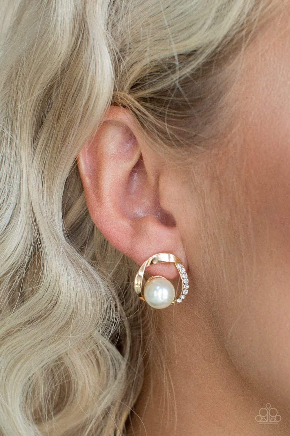 Stylishly Suave - Gold - Paparazzi Earrings