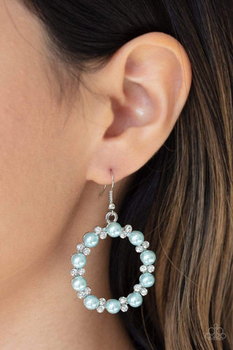 Symphony Sparkle - Blue - Paparazzi Earrings
