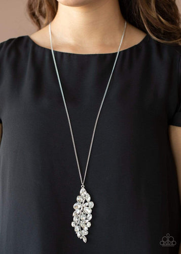 Take a Final BOUGH - White - Paparazzi Necklace