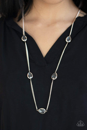 Teardrop Timelessness - Rose Gold - Paparazzi Necklace