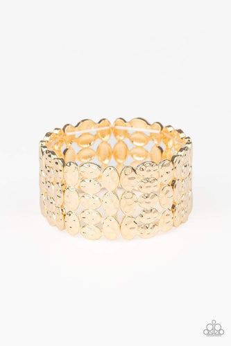 Tectonic Texture - Gold - Paparazzi Bracelet