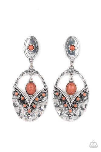 Terra Tribute - Brown - Paparazzi Earrings