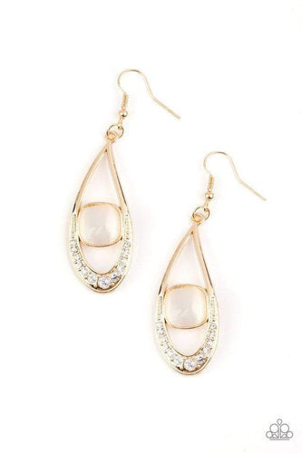 The Greatest GLOW On Earth - Gold - Paparazzi Earrings