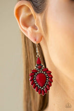 Load image into Gallery viewer, The LIONESS Den - Red - Paparazzi Earrings