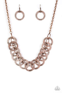 The Main Contender - Copper - Paparazzi Necklace
