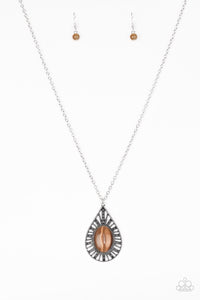 Total Tranquility - Brown Necklace