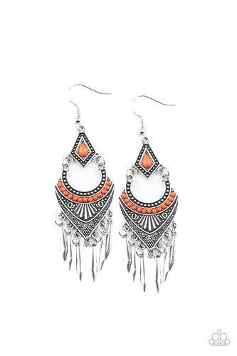 Trailblazer Beam - Orange - Paparazzi Necklace