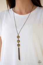 Load image into Gallery viewer, Triple Shimmer - Brass - Paparazzi Necklace