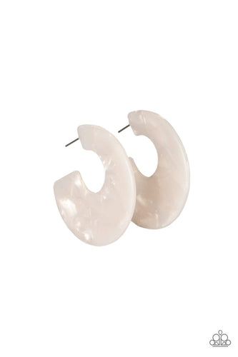 Tropically Torrid - White Earrings