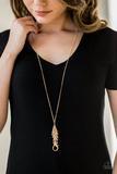 Twilight Twinkle - Gold Lanyard - Paparazzi Necklace