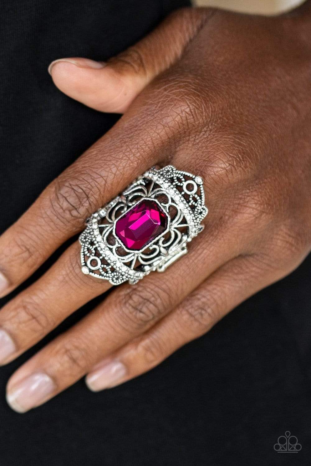 Undefinable Dazzle - Pink - Paparazzi ring