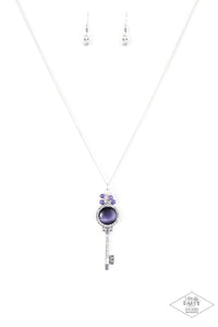 Unlock Every Door - Purple - Paparazzi Necklace