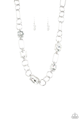 Urban District - White - Paparazzi Necklace