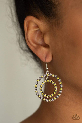 Vibrant Venture - Yellow - Paparazzi Earrings