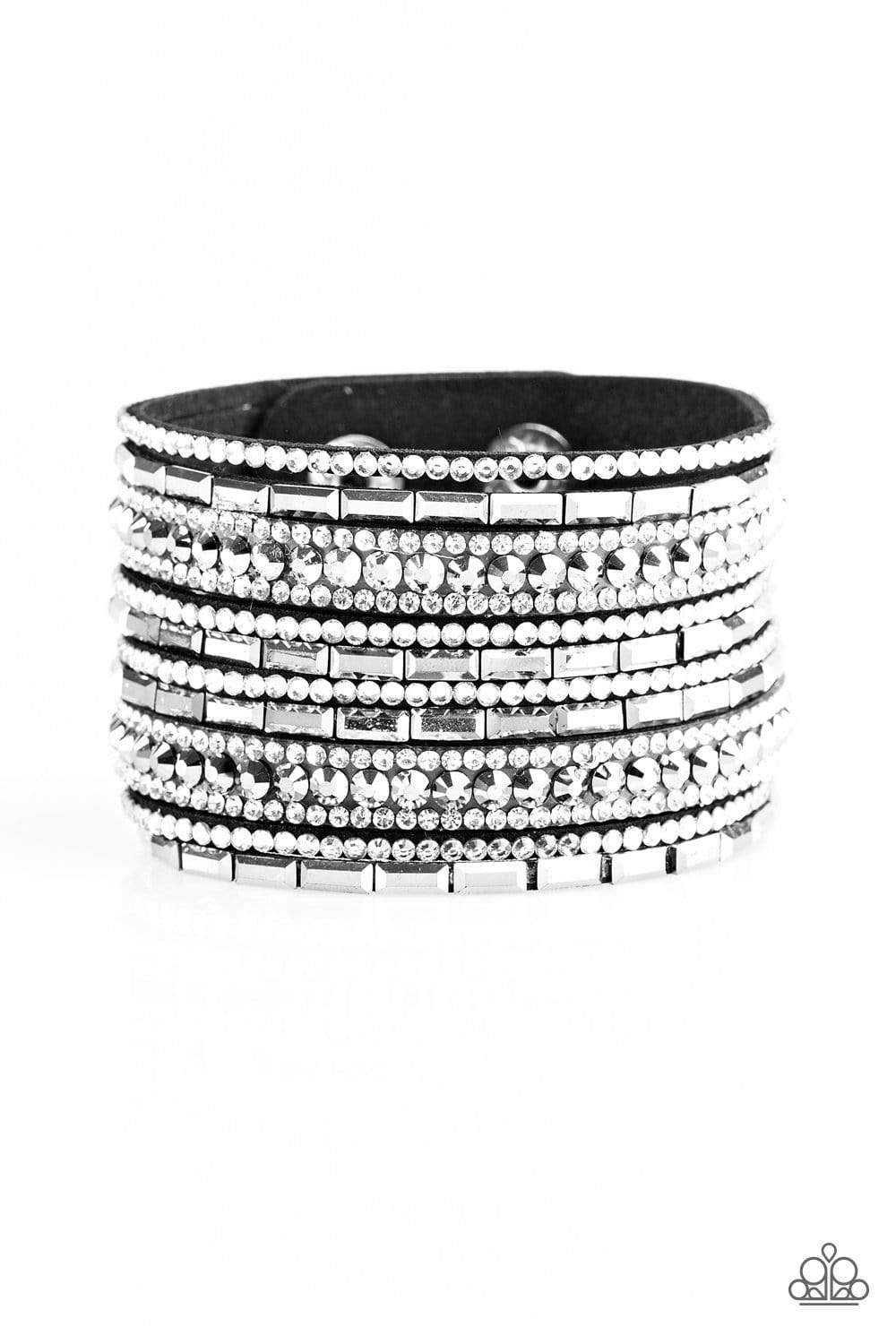 Wham Bam Glam - Black/White Wrap Bracelet