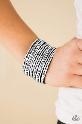 Wham Bam Glam - Black/White Wrap Bracelet