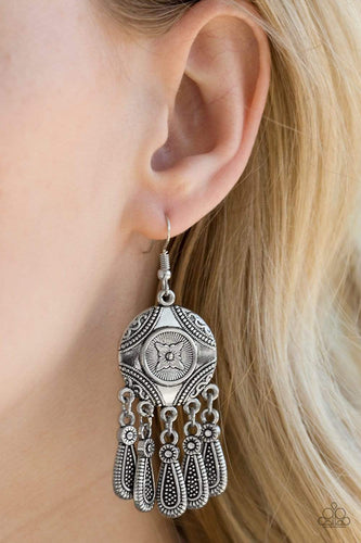 Whimsical Wind Chimes - Silver Earrings