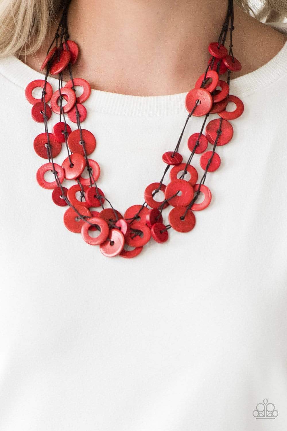 Wonderfully Walla Walla - Red - Paparazzi Necklace