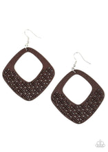 Load image into Gallery viewer, WOOD You Rather - Brown - Paparazzi Earrings