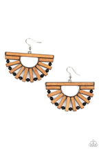 Load image into Gallery viewer, Wooden Wonderland - Black - Paparazzi Earrings